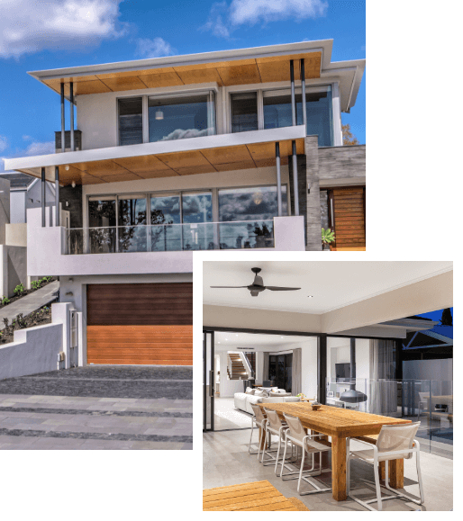 home exterior and interior